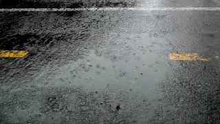 Hear the sound of rain with sounds of thunder