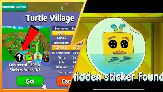 3 Stickers in Turtle Village | Super Bear Adventure Gameplay Walkthrough