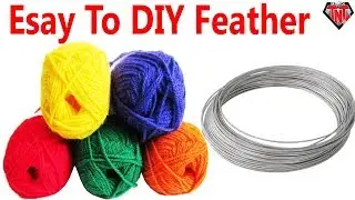 How To Make Colorful Feather of Woolen || DIY Wool Feather for Decoration