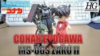 Entry Grade Conan Edogawa (MS-06S Zaku II color) & HGUC 1/144 Zaku II (Shuichi Akai color) Review