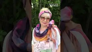 Как завязать палантин с маленькой пуговкой. #палантин #платок #красота