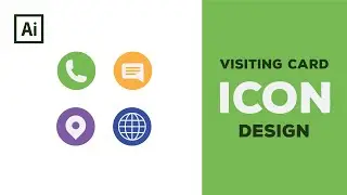 Visiting Card Icon Design in Adobe Illustrator