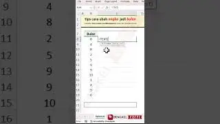 tips cara ubah angka jadi nama bulan di excel #shortvideo #shorts  #excelindonesia