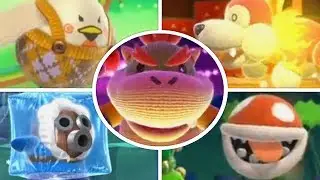 Yoshi's Woolly World - All Bosses (2 Player)