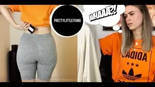 PRETTY LITTLE THING try on haul ft. cycling shorts