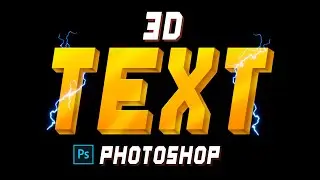 3D Text Without Plugin in Adobe Photoshop | Ju Joy Design Bangla