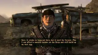Impress Alexander the Gunrunner merchant with Guns skill pass check - Fallout: New Vegas