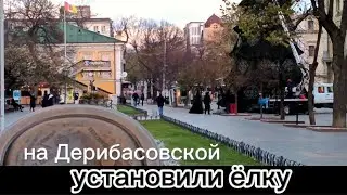 Одесса готова К Новому году: 4.12.23 ёлку на Дерибасовской уже установили!
