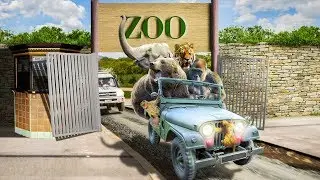 Plan a fantastic escape in the zoo - Photoshop Manipulation Tutorial #16