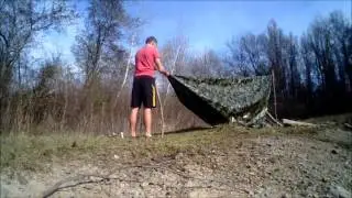 How to make a free standing shelter (bushcraft)