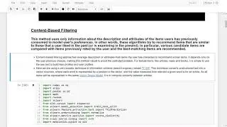 Content Based Filtering