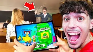 ECCO COSA SUCCEDE se GIOCHI A BRAWL STARS in CLASSE!!😱📒 (rischioso!)