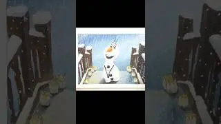 Olaf Snowman - Frozen - Time lapse - Acrylic painting