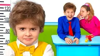 Eva and Little brother Funny School stories