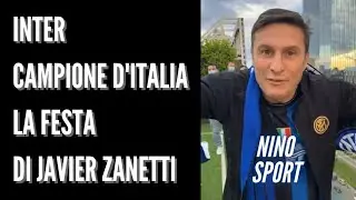 JAVIER ZANETTI FESTEGGIA L'INTER CAMPIONE D'ITALIA