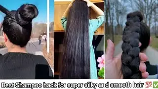Best Shampoo hack for super shiny & smooth hair👌How to make hair silky smooth💯hair growth tips#viral