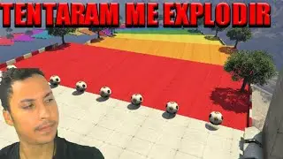 GTA V ONLINE - DESCENDO UMA RAMPA DE ESCADA GIGANTE COLORIDA, ME SURPREENDI