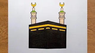 How to draw an easy kaaba || Kaaba drawing