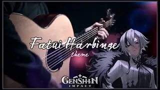 Fatui Harbingers Theme On Fingerstyle Guitar VeryNize | Genshin Impact [TAB]