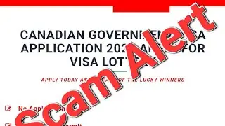⚠️  | Scam Alert | ⚠️  | Canadian Lottery Visa | 