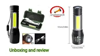 Unboxing small sun mini torch // rechargeable flashlight