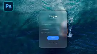 How To Create Amazing Transparent Login Blur Morphism Effect in Photoshop Photoshop Tutorial!