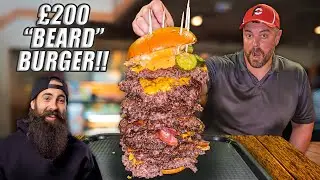Beat Adam's Record and Win £200 | Beast's 20-Patty "Beard" Smash Burger Challenge in Grimsby!!