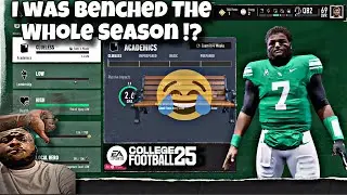 I WAS BENCHED FOR THE SEASON !? | COLLEGE FOOTBALL 25 | PS5 | [#1 ]