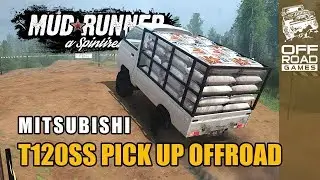 Mitsubishi T120SS offroad angkut kayu dan beras | Spintires : MudRunner