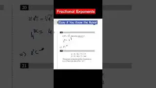 Solving Eq'ns w Fract'al Exponents!HARD! 🩷#satprep #maths #shorts @TestPrepLaunch @SetteleTutoring