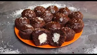 ШОКОЛАДНЫЕ МАФФИНЫ с кокосом и маскарпоне 