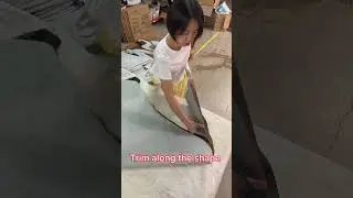 How to cut cowhide into even shape 