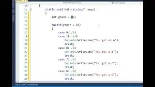 Switch Statements in C#