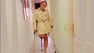 Amputee Lady Crutches Life After Amputation: Living Freely Radiating Confidence 