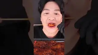 Mukbang ASMR #Shorts :) Spicy Black Bean Seafood & Mushroom Eating 버섯 해물찜 먹방!