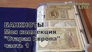 Моя коллекция Банкноты Альбом Старая Европа часть 1
