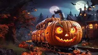 Halloween Videos for Toddlers - Ghost Pumpkin Train Toy Factory