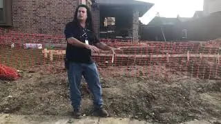 Medallion Pools of Texas- Track Hoe Sidewalk Access