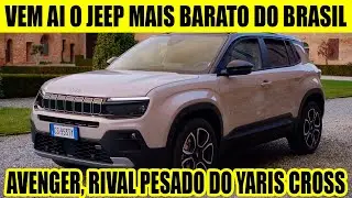 JÁ ESTÁ NO BRASIL O JEEP AVENGER TURBO, SERÁ O RIVAL DO YARIS CROSS