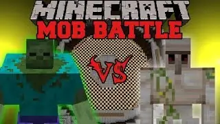 Epic minecraft battle zombies vs iron golems