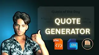 Frontend Project #2 – Quote Generator App with Fetch API  | Using HTML CSS JS | Code Backend
