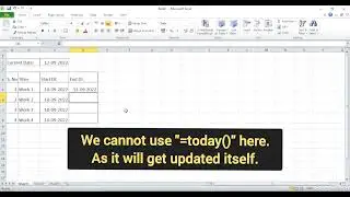 Excel Shortcut Trick To Display Current Date That Will Not Get Updated Itself