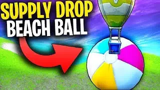 What Happens When A SUPPLY DROP Lands On Top Of The GIANT BEACH BALL? | Fortnite Mythbusters