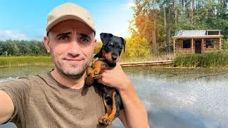 С Тони в Лесном лагери у Боби! Шаурму из говяжьего языка. Поставил зонтики. Рыбалка