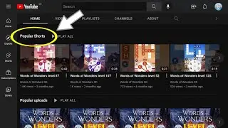 Make popular shorts in youtube channel home