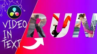 Video in Text Effekt Davinci Resolve