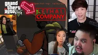 Cats & Fire Exits Lethal Company Lobby with stacked GTA RP-ers Led by Valkyrae Sykkuno Lysium Fuslie