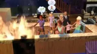 Sims freaking out about a fire on Sims 3.