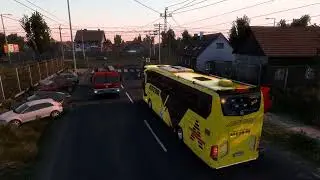 Euro Truck Simulator 2 Bus trip to Lajosmizse with MB Travego 15 SHD
