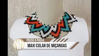 Maxi Colar de Miçangas - passo a passo